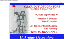 Desktop Screenshot of oakridgedecorators.com