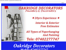 Tablet Screenshot of oakridgedecorators.com